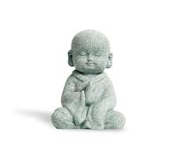 Qixuer Petite Statue de Moine, Maitreya Bouddha Sculpture Moine Zen, Figure de Moine Mignon Petit Moine Ornement pour Enfants Aquarium Décoration Poisson Décoration Maison