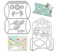 Qixuer Scrapbooking Dies De Decoupe Boite, Lot de 2 Coffret Cadeau Matrices Gaufrage Meurt Matrices à Découper en Métal Matrices à Découper pour Scrapbooking Acier Au Carbone Découpes Pochoirs