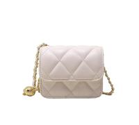 QIXUJAK Sac à bandoulière pour téléphone portable sac à main matelassé pour femme en cuir végétalien avec fente pour carte bandoulière amovible réglable (Blanc)