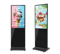 QIXZOCV MWE Kiosque d'affichage numérique d'intérieur de 94,4 cm avec écran LCD sur pied, affiche commerciale multimédia, publicité, totem avec USB/HDMI/WiFi