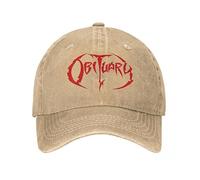 QIYAEUA Casquette imprimée Obituary Band Death Metal Baseball Cap Vintage en détresse lavé Bring The Noise Snapback Cap Unisexe Outdoor Travel Cap Cadeau
