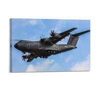 qiyan Poster décoratif sur toile avec avion de chasse Airbus A400M - Poster mural moderne pour chambre à coucher (60 x 90 cm)