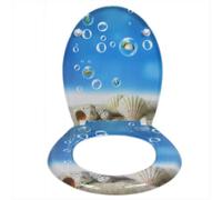 QIYFOZ Abattant de Toilette en Forme de O, épais, coloré et imprimé, Fixation supérieure pour Plus de Confort et de Style.