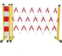 QIYFOZ Barrière de Circulation Pliable et rétractable - Système de barrière routière Extensible pour la Gestion des Files d'attente et la sécurité - Clôture Mobile avec poulie p