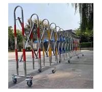 QIYFOZ Barrière de sécurité Extensible et rétractable en métal, barrière de sécurité Mobile en Acier Inoxydable, Multicolore, 1,1 x 6 m. Idéale pour Les événements et la sécurit