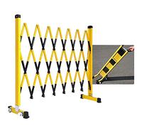 QIYFOZ Barrière de sécurité Portable et rétractable - Clôture de Circulation métallique Extensible pour garages, écoles et centres commerciaux - Barrière Mobile pour la Gestion