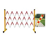 QIYFOZ Barrière de sécurité rétractable - Clôture de Circulation métallique Extensible pour garages, écoles et centres commerciaux - Barrière Mobile Portable pour la Gestion des