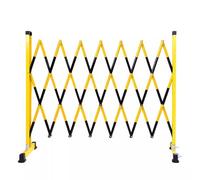 QIYFOZ Barrière de signalisation métallique rétractable et Portable, Facile à Utiliser et à régler, Extensible, Noire, 120 x 400 cm