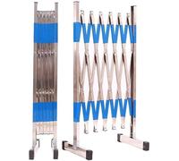 QIYFOZ Barrière Extensible et réglable pour allée - Barrière de sécurité en Acier Inoxydable, clôture Mobile rétractable pour Usage Industriel et Commercial, Solution de sécurit