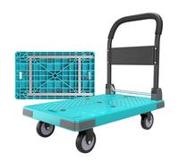 QIYFOZ Chariot de manutention Pliable et Robuste, Portable et utilisable à Domicile et en Entreprise. Idéal pour Faire Les Courses et Transporter des Bagages (Vert, 48 x 72 cm).