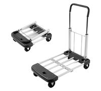 QIYFOZ Chariot de Transport Pliable et Robuste avec Plateforme pour Le déplacement de cartons, idéal pour l'entrepôt et l'utilisation à Domicile et en Entreprise.