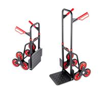 QIYFOZ Chariot Monte-escalier Pliable, Diable Robuste d'une capacité de 150 kg, Roues TPR pivotantes pour Monter Les escaliers sans Effort et Solutions de Rangement compactes