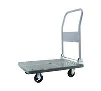QIYFOZ Chariot Pliable Robuste à Plateau, Diable en Acier sur Roues, Chariot de manutention Compact pour Pousser et Tirer Facilement, idéal pour déplacer des Charges Lourdes (GR