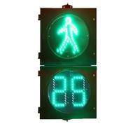 QIYFOZ Feu de signalisation LED, feu Stop 300 mm/12 Pouces, balisage Routier pour Voitures et piétons, étanche, résistant à la poussière et aux UV, pour Routes, carrefours, entr
