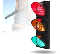 QIYFOZ Feu de signalisation LED réglable - Rouge, Jaune, Vert, contrôle Stop & Go, feu indicateur Industriel, Type 400-3, idéal pour Une Utilisation extérieure et la Gestion du