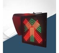 QIYFOZ Feu de signalisation Rouge/Vert, feu de signalisation à LED, Bloc Lumineux carré à 1 feu, Signal X/flèche, Applique Murale, boîtier en Polycarbonate étanche IP54, Usage i