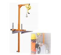 QIYFOZ Grue de Levage Portable pour climatiseur, Charge maximale de 660 LB, Outil détachable avec treuil autobloquant pour Une Installation Facile du climatiseur extérieur (Port