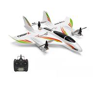 QIYHBVR Avion RC, Avion Télécommandé sans Balais 2,4 GHz À 6 Canaux pour Adultes, Chasseur d'avion RC avec Gyroscope À 6 Axes, Mode 3D/6G Et Projecteur À LED, Facile À Piloter pour Les Débutants