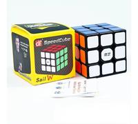 Qiyi 3x3x3 4x4x4 5x5x5 Cube magique professionnel autocollant noir Cube de vitesse Puzzle apprentissage Cubo Magico jouets pour enfants cadeaux pour enfants-3x3x3