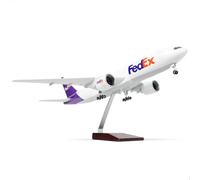 QIYUMOKE 1:150 B777-300ER Modèle Avion métal Support Convient pour FedEx