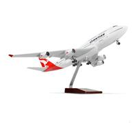 QIYUMOKE 1/160 Boeing 747 Australien Airways Grand modèle d'avion moulé sous pression 17" avec affichage de modèle d'avion sur pied pour les amateurs d'aviation, cadeau