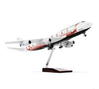 QIYUMOKE 1/160 Thaïlandais 747 avec support (47 cm de long) pour Boeing 747, modèle en résine pour adulte, cadeau souvenir pour les amateurs d'aviation (peinture commémorative du roi thaïlandais)