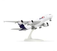 QIYUMOKE 1/240 A380 Modèle Avion pour FedEx A380 Modèles Avion avec Support (12 po-L) Kit Modèle Pré-construit pour Adulte - Cadeaux Créatifs Aviation, Collection de Table Affichage