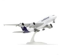 QIYUMOKE 1/240 A380 Modèle Avion pour Lufthansa A380 Modèles Avion avec Support (12 po-L) Kit Modèle Pré-construit pour Adulte - Cadeaux Créatifs Aviation, Collection de Table Affichage