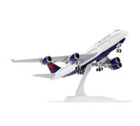 QIYUMOKE 1/240 Compatible avec Delta 747 modèles d'avion (30 cm L) pour Boeing 747 Airlines modèle d'avion en résine avec présentoir pour adulte Aviation Cadeau ou décorations