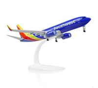 QIYUMOKE 1:300 737 Modèle Avion métal Support Convient pour Southwest 20 cm