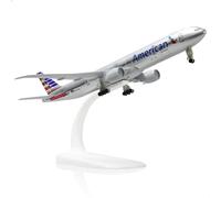 QIYUMOKE 1/300 American Airlines 777 Modèle Avion métal Support 20 cm
