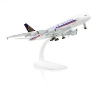 QIYUMOKE 1/300 Singapour A380 Modèle Avion métal Support (20 cm)