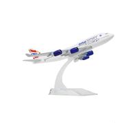 QIYUMOKE 1/400 British Plane 747 Model - Kit de modèles d'avions en métal moulé sous Pression avec Support (6 Pouces) Boeing 747 Airways Modèle d'avion pour Les passionnés d'aviation Cadeau