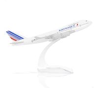 QIYUMOKE 1/400 pour France B747 Modèle moulé sous Pression avec Support | Modèle d'avion en alliage 15cm collection aéronautique adulte décoration de bureau ou cadeau pour toutes occasions