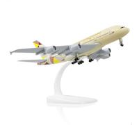 QIYUMOKE A380 1/300 Etihad Modèle d'avion en métal moulé sous Pression avec Support Sky Jumbo Airliner Kit de modèle en Alliage pour Les Amateurs d'aviation