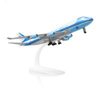 QIYUMOKE Air Force One 1/300 Modèle d'avion en métal moulé avec Stand Boeing747 VC-25A Modèle en Alliage Plane (8,3 Pouces) Cadeaux pour Les Amateurs de l'aviation, Collection d'affichage de Bureau