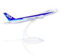 QIYUMOKE Boeing 777 ANA Airlines 1/400 modèle Avion métalonal Diecast avec Support - Lignes d'alliage de Lignes aériennes Plane (6 Pouces) Kit de modèle à Collectionner pour l'aviation Cadeau