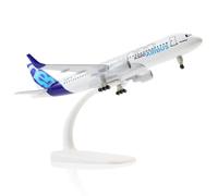 QIYUMOKE Kit de Maquette d'avion A320 Neo en métal Die-cast échelle 1/200 (18.5 cm)- Modèle d' A320 avec Support de présentation- Cadeau d'anniversaire, de fête ou pièce de Collection pour Adultes