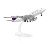 QIYUMOKE Maquette d'avion en métal à l'échelle 1/300 pour Delta 747 et Boeing 747, Maquette d'avion avec Support (7,5 Pouces de Long), décoration d'exposition pour Les passionnés d'aviation.