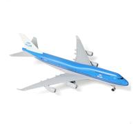 QIYUMOKE Modèle d'avion 1/400 KLM 747 (6") pour kit de modélisation d'avion Boeing 747 avec suspension d'avion prémonté et support d'exposition, convient comme cadeau pour adultes ou comme collection