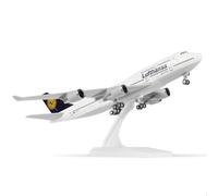 QIYUMOKE Modèle d'avion Lufthansa 747 échelle 1/240 - Modèle Boeing 747 avec Support (30 cm) - Kit de modèle pré-assemblé pour Adultes - Cadeaux Aviation créatifs