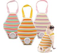 Qiyuting Lot de 3 pantalons physiologiques pour chien, combinaison pour chien, pantalon sanitaire, couches réutilisables pour chien femelle L
