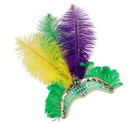 Qizeroty Accessoire de Tête Showgirl pour Femmes,Accessoires Pour Coiffe De Showgirl | Coiffe Pour Bal Masqué Et Soirées Costumées | Pour Fêtes Festivals Carnavals Mariages Rassemblements Mascarades