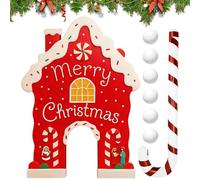 Qizeroty Jeu De Golf Bonhomme en D'épice De Noël, Meilleur Jeu De Noël, Jouet DeNoël Amusant, avec Canne en Sucre, Clubs Et Balles, Jeux De Fête pour Adultes Garçons Et Filles, Décoration Chambre