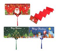 Qizeroty Lot De 3 Cartes D'argent Noël, Porte Monnaie De Noël Avec Des Pompons, Cadeau D'Argent De NoëlDécoration Ornements En Espèces, Porte Pinces À Billets Pour Espèces, Bons Et Billets De Banque