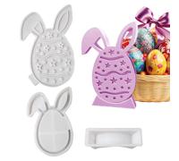 Qizeroty Moules en Silicone pour Œufs de Pâques | Œuf De Lapin Enduit Décoratif Artisanal,Accessoire De Fabrication Créative,Pour Décoration De Fête, Maison, Table Et Centre De Table