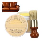 Qizeroty Pâte Réparatrice Cuir avec Brosse, Restaurateur Cuir pour Rayures Et Décolorés, Creme Cuirs Fabriqué, Kit De Réparation pour Cuirs pour Réparations Et Mises À Jour De Meubles, Canapés