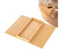 Qizeroty Plateau d'Accoudoir de Canapé,Stockage en Bois Ménager | Table d'Accoudoir avec Porte-Gobelet,pour Tasse à Café Boissons Collations Téléphone Télécommande Fauteuil Inclinable Salon