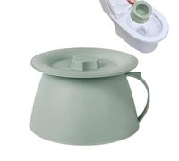 Qizeroty Pot De Chambre avec Couvercle, Bassin De Lit Adulte, Portable Crachat avec Poignée, Réutilisable Urinoir, Bol Pipi Pot, Portable Toilettes Crachoir pour La Maison, Hôpital, Camping, 1.5L