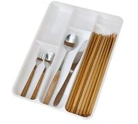 Qizeroty Range Couverts, Plateau D'Ustensiles Pour Tiroir, Range Couverts Pour Tiroir - Bac À Couvert Extensible, Organisateur De Tiroirs Réglable, Organiseur De Cuisine Pour Couteaux Et Fourchettes